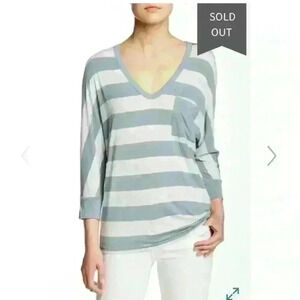 3/4 sleeve striped tee